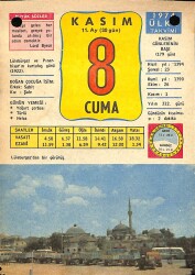 8 Kasım 1974 Takvim Yaprağı - Doğum Günü Hediyesi EFM(N)10681 - 2