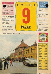 9 Eylül 1973 Takvim Yaprağı - Doğum Günü Hediyesi EFM(N)10140 - 3