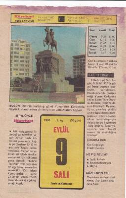 9 Eylül 1980 Takvim Yaprağı -Doğum Günü Hediyesi EFM(N)6409 - 1