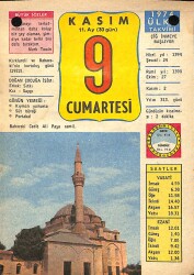 9 Kasım 1974 Takvim Yaprağı - Doğum Günü Hediyesi EFM(N)10682 - 4