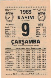 9 Kasım 1983 Takvim Yaprağı EFM(N)3953 - 1