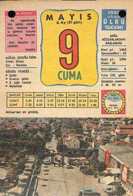 9 Mayıs 1980 Takvim Yaprağı - Doğum Günü Hediyesi EFM(N)9095 - 1