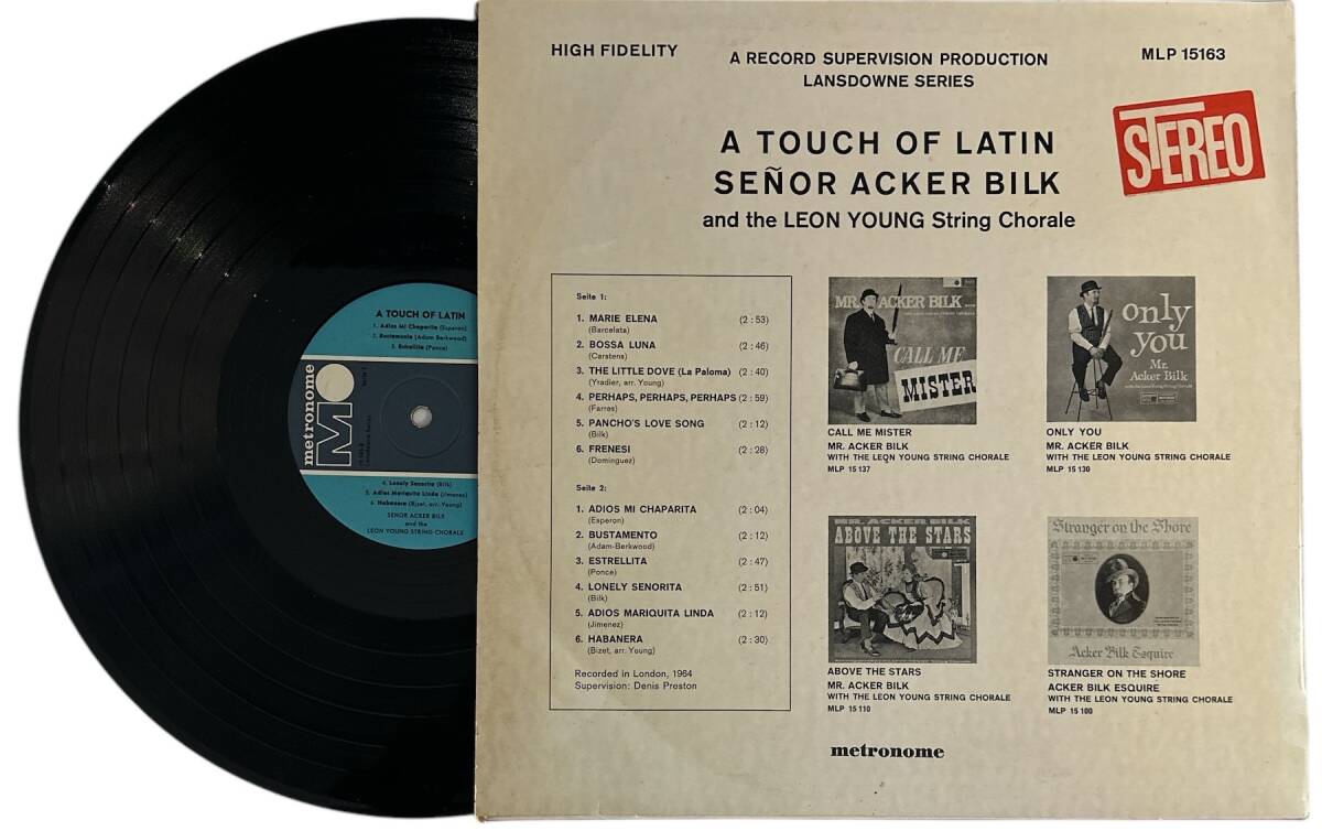 A Touch Of Latin - Señor Acker Bilk (Metronome) LP Plak (10/8) PLK25586 - 2