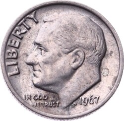 ABD 1 Dime 1967 ÇT Roosevelt YMP10674 - 1