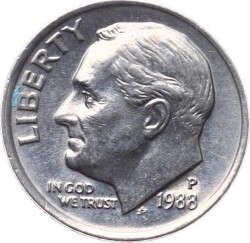 ABD 1 Dime 1988 (P) ÇT Roosevelt YMP9846 - 1