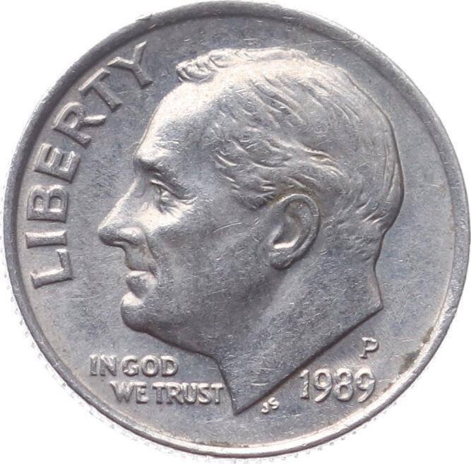 ABD 1 Dime 1989 (P) ÇÇT Roosevelt YMP9940 - 1