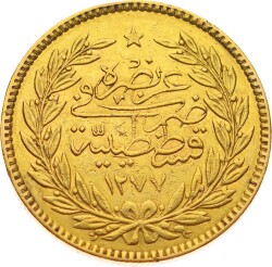 Abdülaziz 500 Kuruş 1277/9 Kulpsuz/ÇİL OMP3080 #4113 - 2