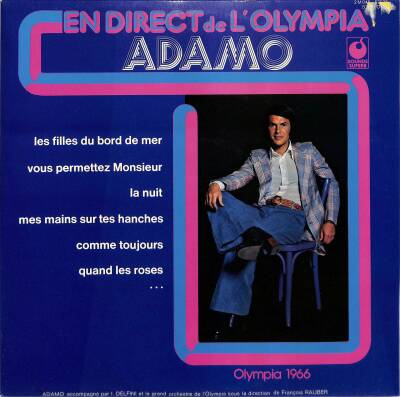 Adamo (1976 - France) - En Direct de LOlympia LP (109) PLK18952 - 1