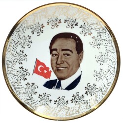 Adnan Menderes Portreli Duvar Tabağı AOB1620 - 1