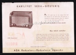 AGA Radyoları Teknik İzahat Broşürü 1948 EFM234 - 1