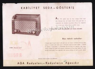 AGA Radyoları Teknik İzahat Broşürü 1948 EFM234 - 3