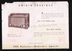 AGA Radyoları Teknik İzahat Broşürü 1949 EFM250 - 1