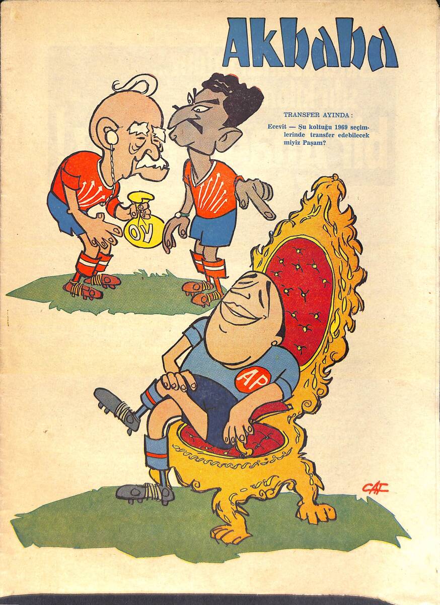 Akbaba Mizah Karikatür Dergisi 10 Temmuz 1968 Sayı: 29 - Yusuf Ziya Ortaç - Refik Erduran - Nimet Arzık - Necdet Rüştü Efe NDR93164 - 1