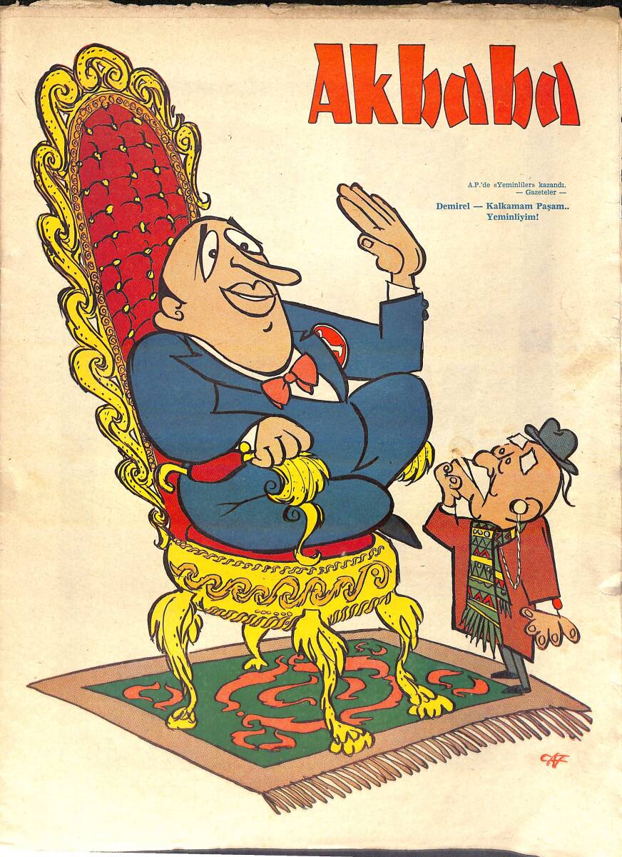 Akbaba Mizah Karikatür Dergisi 18 Aralık 1968 Sayı: 52 - Yusuf Ziya Ortaç - Refik Erduran - Semih Balcıoğlu - Vedat Saygel - Suavi Süalp NDR93165 - 1