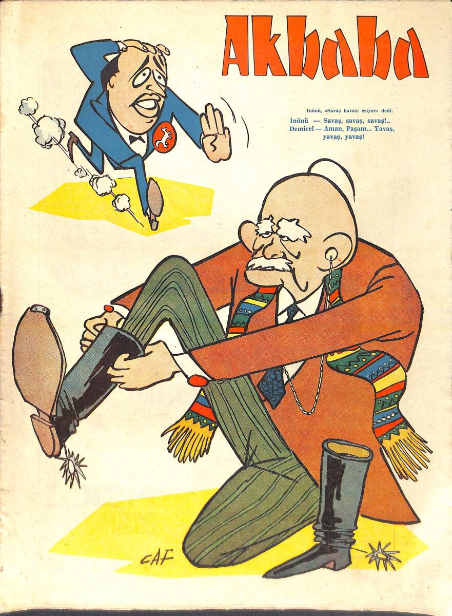 Akbaba Mizah Karikatür Dergisi 2 Ekim 1968 Sayı: 41 - Yusuf Ziya Ortaçgil - Refik Erduran - Necdet Rüştü Efe - Suavi Süalp - Reşit Aşçıoğlu NDR93153 - 1