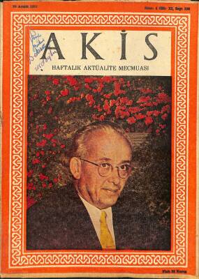 Akis Haftalık Aktüalite Dergisi Sayı 190 28 Aralık 1957 - Elizabet Taylor, George Stevens Ve Hudson, Nur Sabuncu, Kapak Tevfik İleri NDR82157 - 1