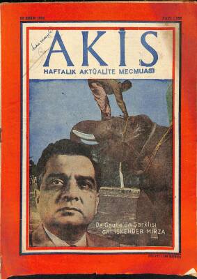 Akis Haftalık Aktüalite Dergisi Sayı 232 13 Ekim 1958 - Kapak İskender Mirza, Papa Ölüm Döşeğinde, Sun Yap Paik Kore Büyükelçisi İle NDR82166 - 1