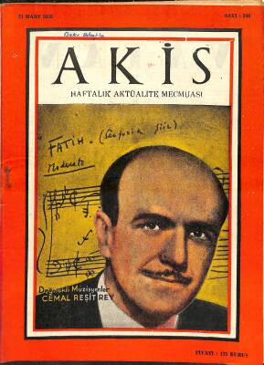 Akis Haftalık Aktüalite Dergisi Sayı 246 21 Mart 1959 - Hikmet Şimşek İle Suna Kanla Konsere Hazırlanırken, Kapak Cemal Reşit Bey NDR82218 - 1