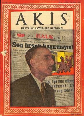 Akis Haftalık Aktüalite Dergisi Sayı15420 NİSAN 1957 - KAPAKRATİP TAHİR BURAK, DR.FAZIL KÜÇÜK, MARILYN MONROE YAZ BEKARINDA DRG636 - 1