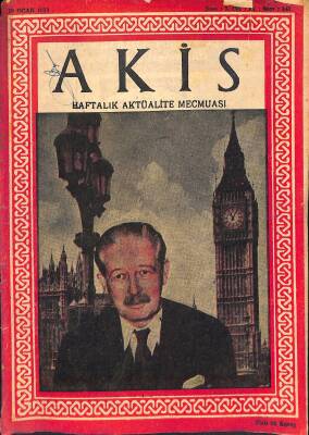 AKİS Haftalık Aktüalite Mecmuası 19 Ocak 1957 Sayı141- Kapak Harold MacMillan Türk ve amerikan Heyetleri karşı karşıya NDR81629 - 1