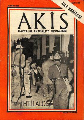 Akis Haftalık Aktüalite Mecmuası 25 Ekim 1958 - Nedret Güvenç, Haldun Taner, Celal Bayar NDR85050 - 1