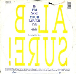 Al B. Sure! Featuring Slick Rick – If Im Not Your Lover 1989 Hip Hop LP (109) PLK17699 - 2