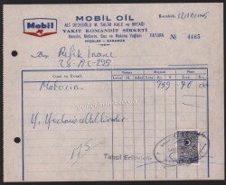 Ali Dedeoğlu M.Salim Kale Ve Ortağı Mobil Oil Fatura EFM558 - 1