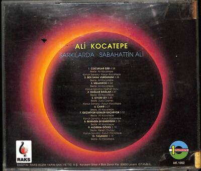 Ali Kocatepe *Şarkılarda Sabahattin Ali* ( İkinci El ) CD Müzik CD2082 - 2