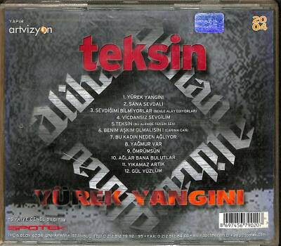 Alihan - Teksin - Yürek Yangını CD Müzik (108.5) CD3425 - 2