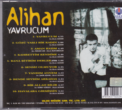 Alihan *Yavrucum * ( İkinci El ) CD Müzik CD1295 - 2