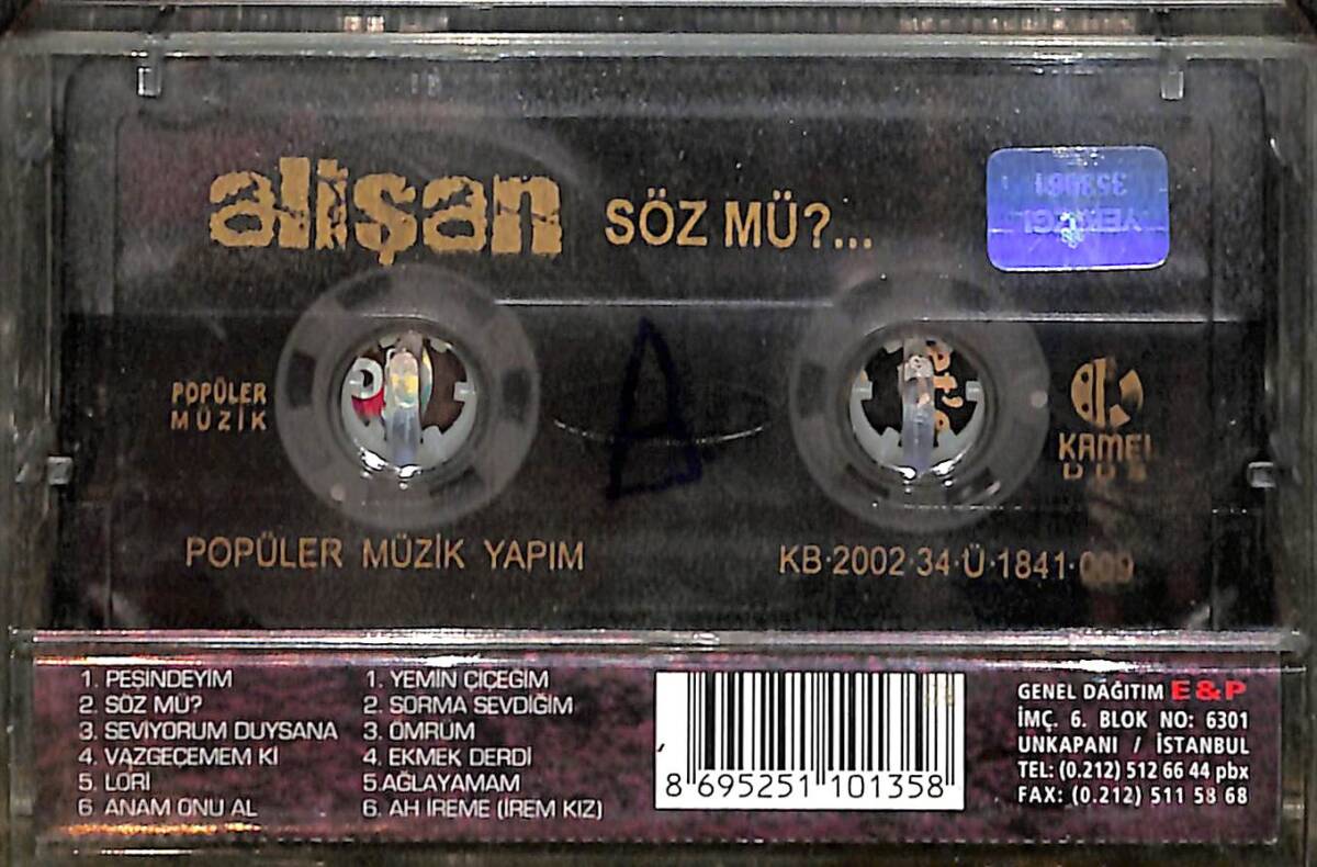 Alişan - Söz mü Kaset (İkinci El) KST26353 - 2