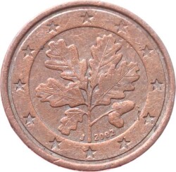 Almanya 1 Euro Cent 2002 (J-Hamburg) ÇT YMP8549 - 2