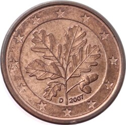 Almanya 1 Euro Cent 2007 (D-Munich) ÇÇT+ YMP8561 - 2