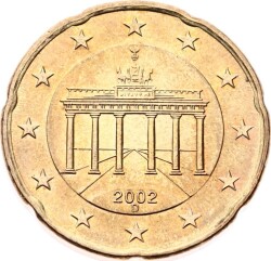 Almanya 20 Euro Cent 2002 (D) ÇİL YMP10893 - 2