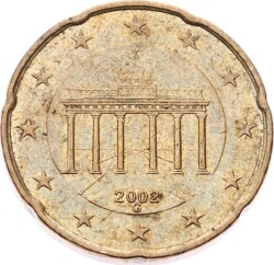 Almanya 20 Euro Cent 2002 (G) ÇÇT YMP10895 - 2