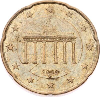 Almanya 20 Euro Cent 2002 (G) ÇÇT YMP10895 - 2