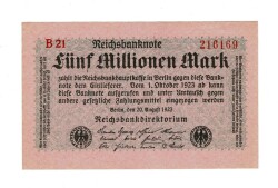 Almanya 5 Milyon Mark 1923 ÇA-ÇİL YKP7700 - 1