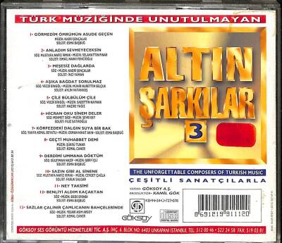 Altın Şarkılar 3 * ( İkinci El ) CD Müzik CD2078 - 2