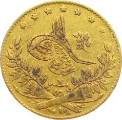 Abdülmecid 50 Kuruş 1255/7 Kulpsuz ÇİL OMP2861 #619 - 1