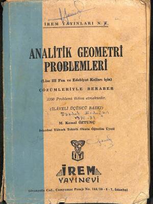 ANALİTİK GEOMETRİ PROBLEMLERİ ( LİSE III FEN VE EDEBİYAT KOLLARI İÇİN) ÇÖZÜMLERİYLE BERABER KTP2428 - 1