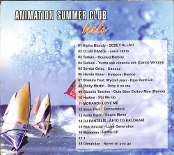 Animation Summer Club Hits* ( İkinci El ) CD Müzik CD1550 - 2