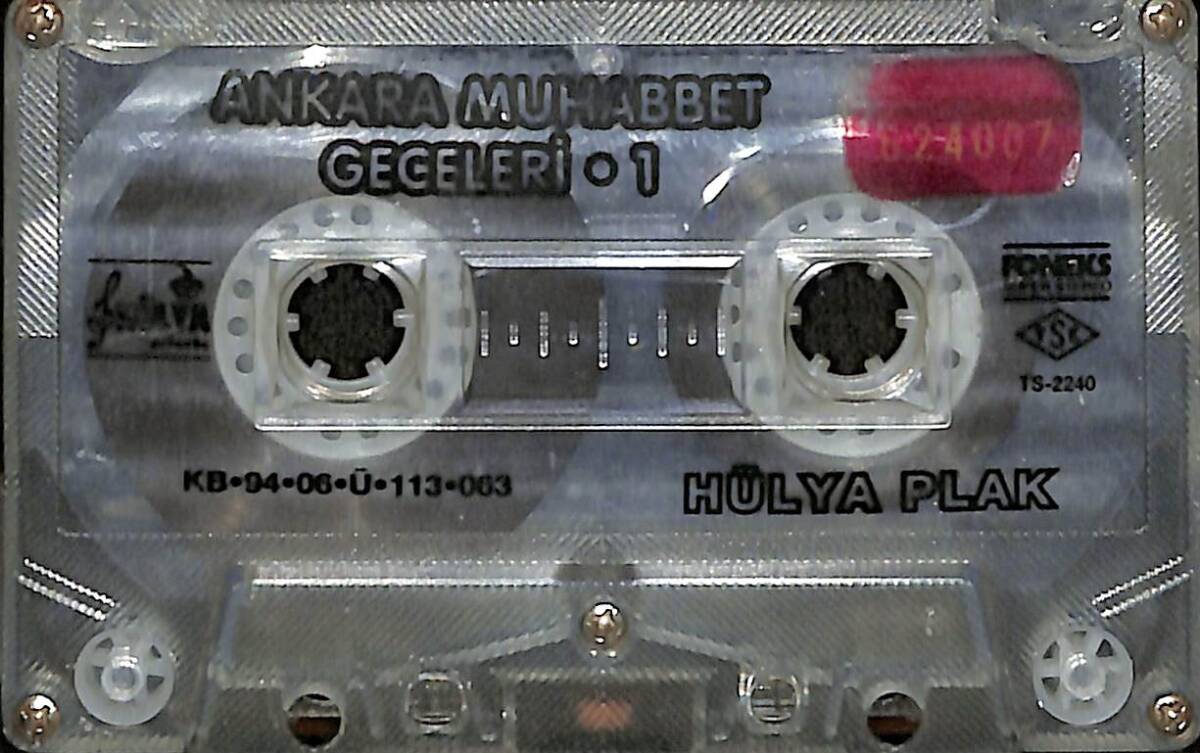 Ankara Muhabbet Geceleri - 1 (Kırmızı Bandrol) Kaset (İkinci El) KST26453 - 1