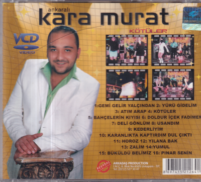 Ankaralı Kara Murat *Kötüler* ( İkinci El ) CD Müzik CD1382 - 2