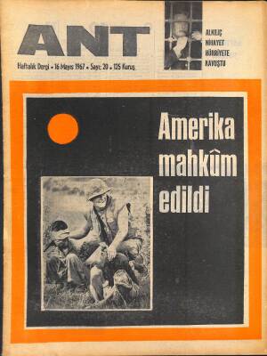 Ant Haftalık Dergi Sayı20 16 Mayıs 1967 KapakAmerikaya Mahküm Edildi - Sağ Çephede Kavga Var NDR81844 - 1