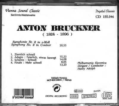 Anton Bruckner Symphony No.2 Symphonie Nr.2 (CD Sıfırdır) CD2873 - 8