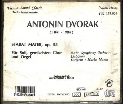 Antonin Dvorak - Stabat Mater,Op.58 (CD Sıfırdır) CD2857 - 8