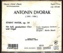 Antonin Dvorak - Stabat Mater,Op.58 (CD Sıfırdır) CD2857 - 2