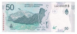 Arjantin 50 Pesos 2018 ÇİL YKP7809 - 2