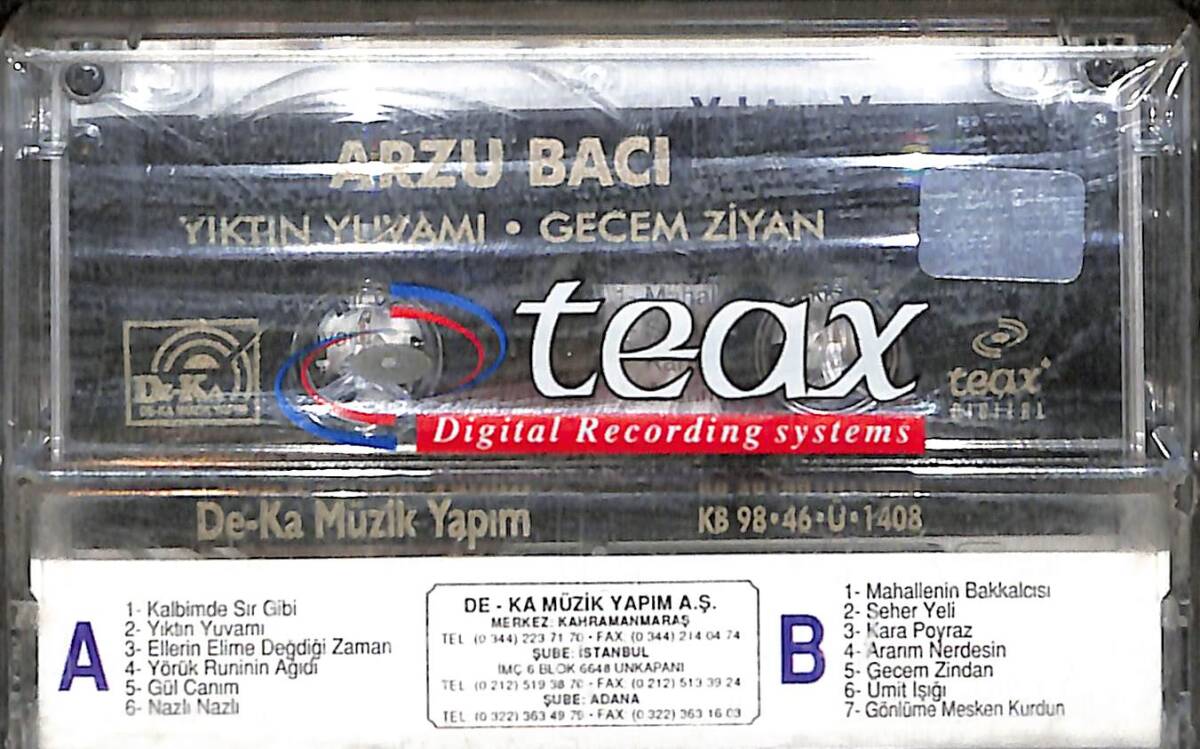 Arzu Bacı - Yıktın Dünyamı / Gecem Zindan Kaset (Sıfır) KST27206 - 2