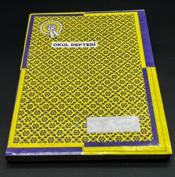 As Defter Sanayi Motifli Kareli Okul Defteri AOB3021 - 1